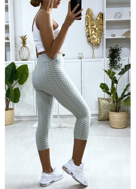 Legging corsaire Push Up gris très fashion - 5