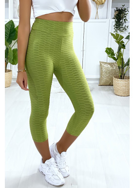 Legging corsaire Push Up vert très fashion - 2