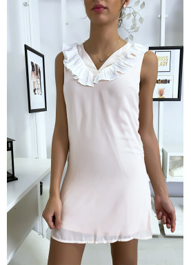 Robe rose courte et légère, avec détails buste - 2