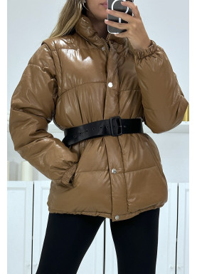 Superbe doudoune camel matelassé 4 en 1 - 6