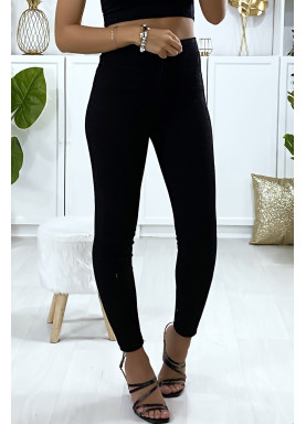 Jeans slim en noir avec poches à l'arrière - 2