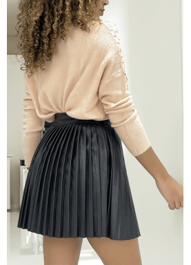 Pull rose col montant femme - 4