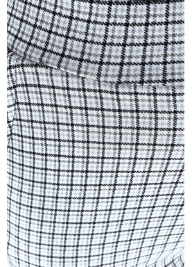 Pantalon slim blanc avec poches et joli motif pied de poule - 4