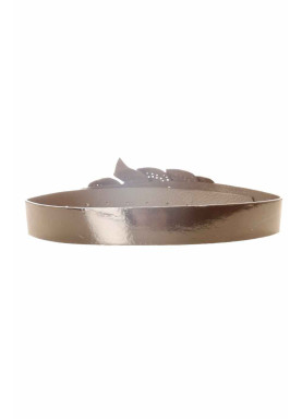 Ceinture Noir, boucle motif feuilles BG-PO44 - 4