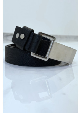 Ceinture noire effet python à boucle rectangle - 2