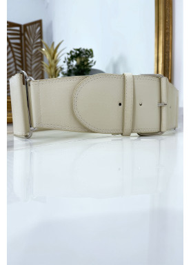 Grosse ceinture beige. Ceinture femme - 4