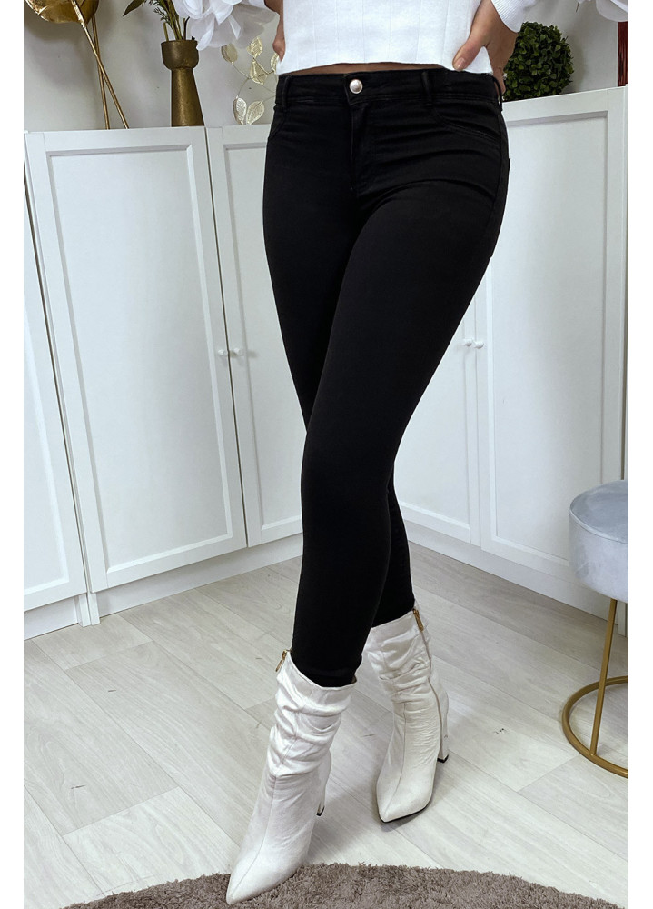 Jean slim noir taille basse - 2
