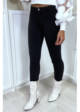 Jean slim noir taille basse - 7