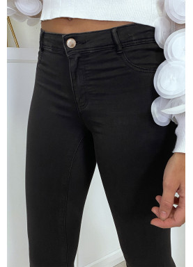 Jean slim noir taille basse - 8