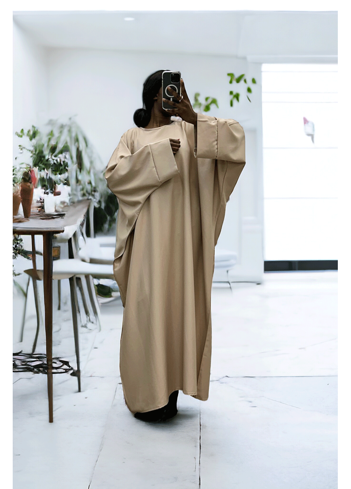 Abaya beige over size (36-52) coupe kimono - 1