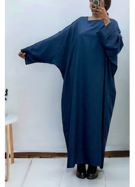 Abaya marine très ample (36-52) coupe kimono - 1