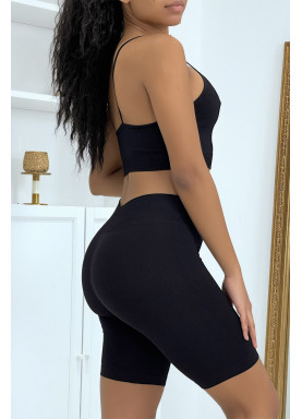 Ensemble moulant noir crop top - 3