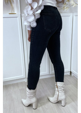 Jean slim bleu marine à poches arrières - 5