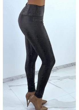 Legging noir effet 3D motif Python - 5