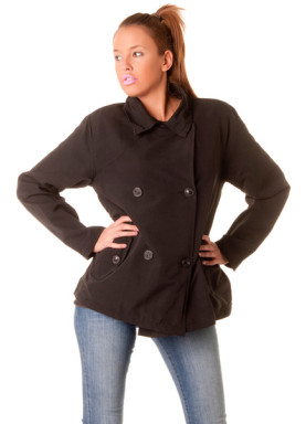 Superbe petit paletot noir, les classiques de la mode. Dressing fashion de modeuse - 2