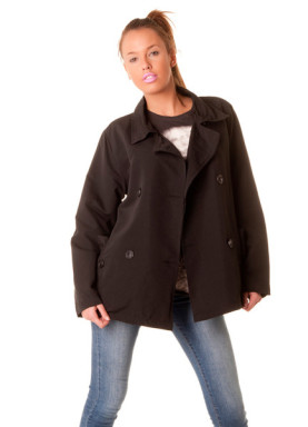 Superbe petit paletot noir, les classiques de la mode. Dressing fashion de modeuse - 4