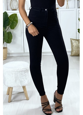 Jeans slim en noir avec fausse poches à l'avant - 4